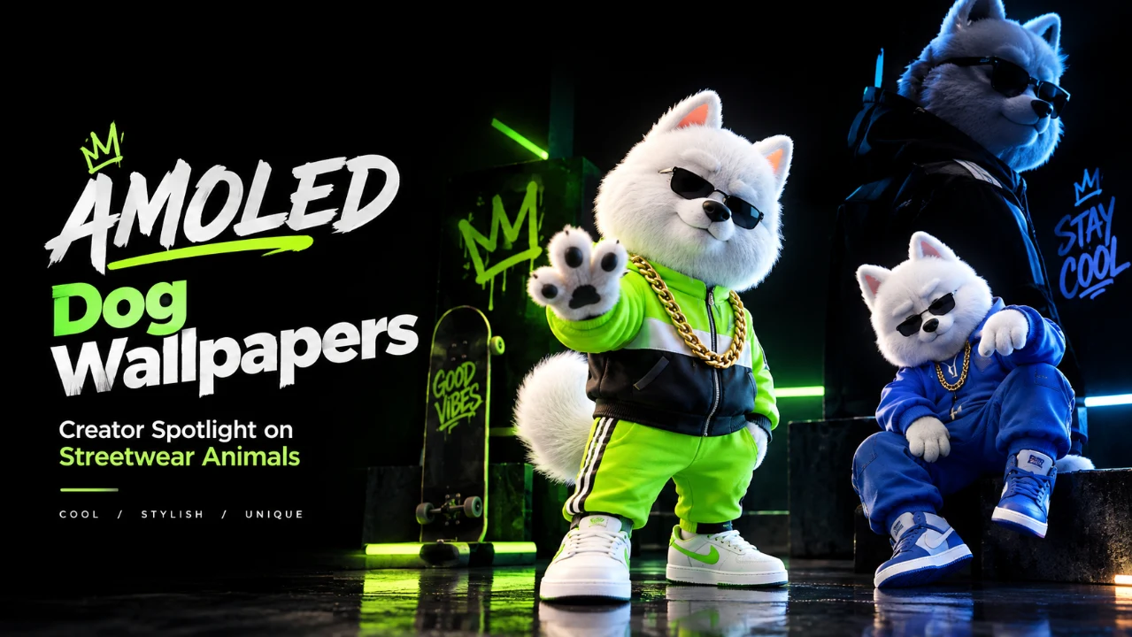 Amoled Dog Wallpapers: Creator Spotlight on Streetwear Animals
