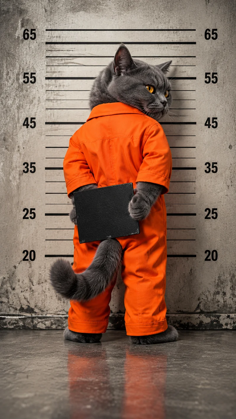 Funny Cat In Prison Orange Jumpsuit 4K Phone Wallpaper Wallpaper | Picmaze