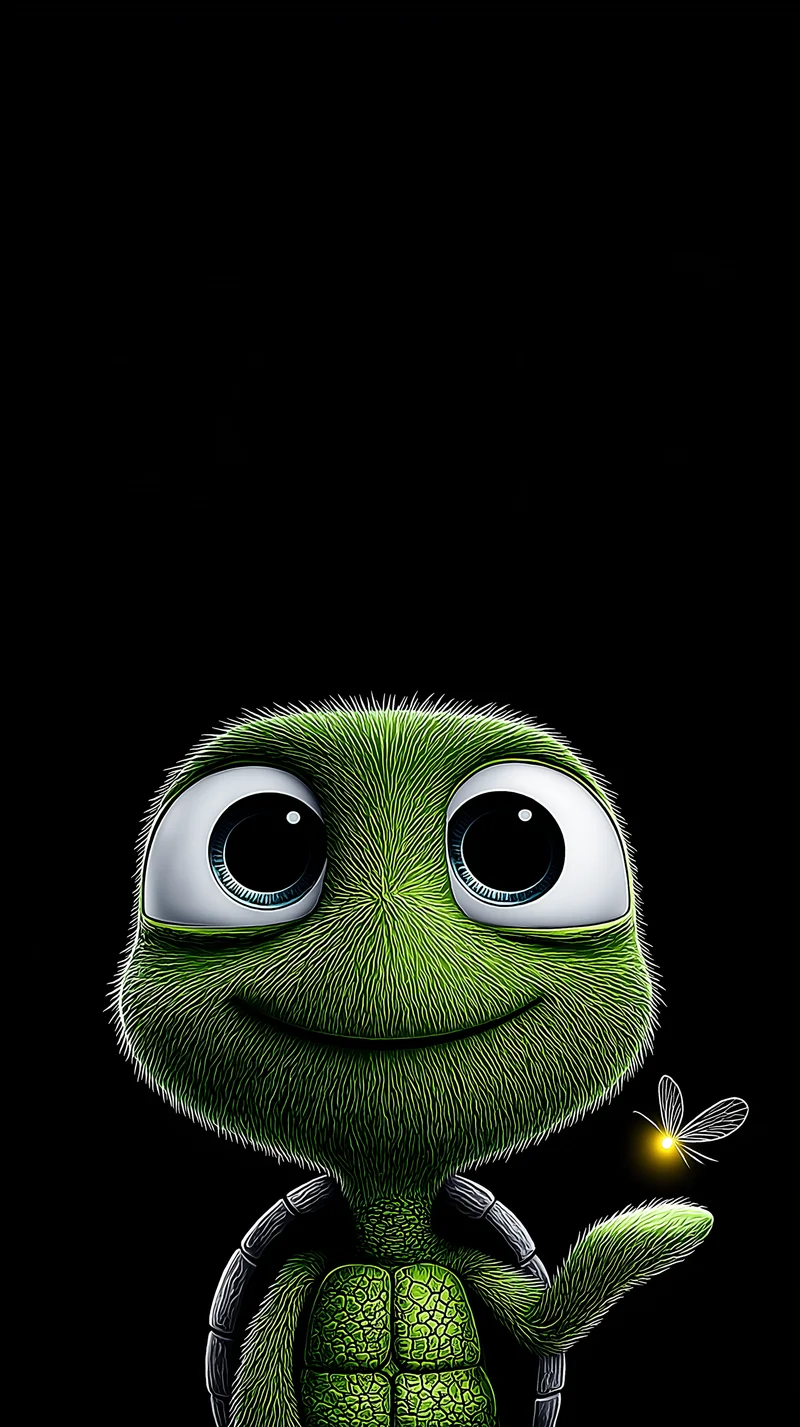 Minimal Cute Turtle Glow Wallpaper for AMOLED Phones - Turtle mobile Wallpaper | Picmaze