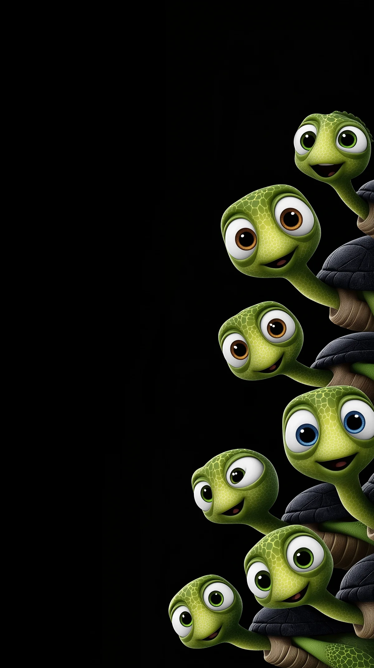 Cute Turtle Stack Wallpaper 4K Minimal Dark Aesthetic wallpaper - Turtle | Picmaze