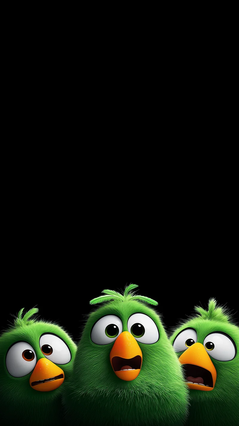 Cute Green Birds Bottom Minimal Black Aesthetic Wallpaper - parrots mobile Wallpaper | Picmaze