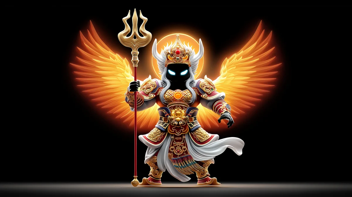 Radiant Winged Warrior Wallpaper with Fiery Golden Glow wallpaper - Fantasy Wallpaper | Picmaze