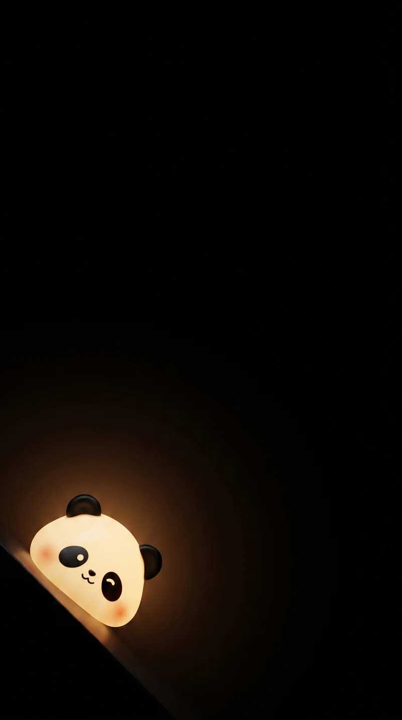 Cute Panda Corner Glow Wallpaper for Minimal AMOLED Screens - Panda Wallpapers mobile Wallpaper | Picmaze