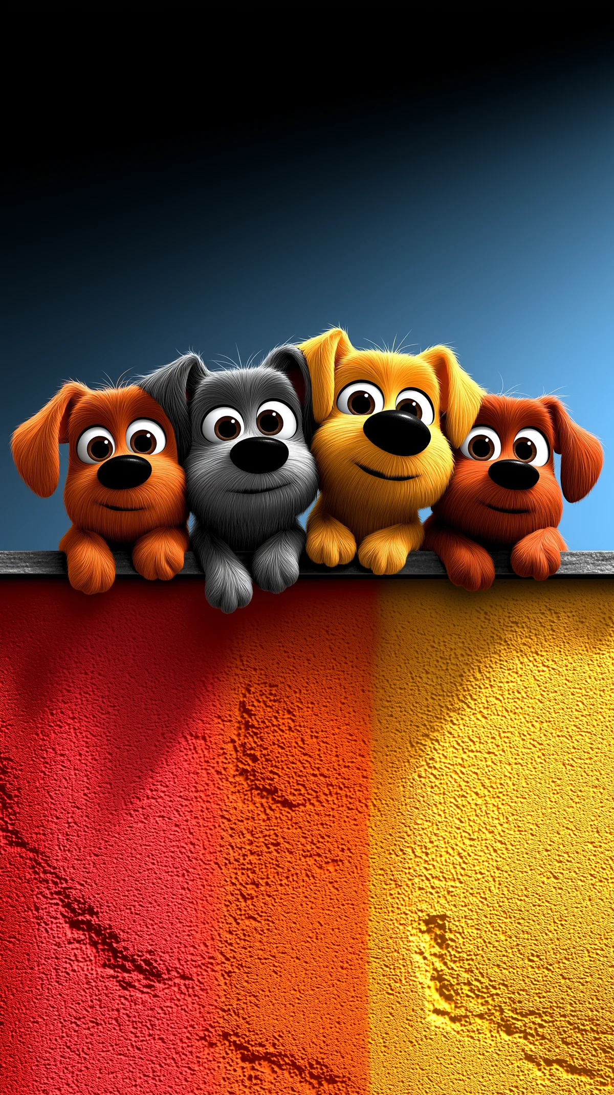 Cute Puppy Line on Color Wall Bright Minimal Aesthetic Wallpaper wallpaper - Dogs wallpaper | Picmaze