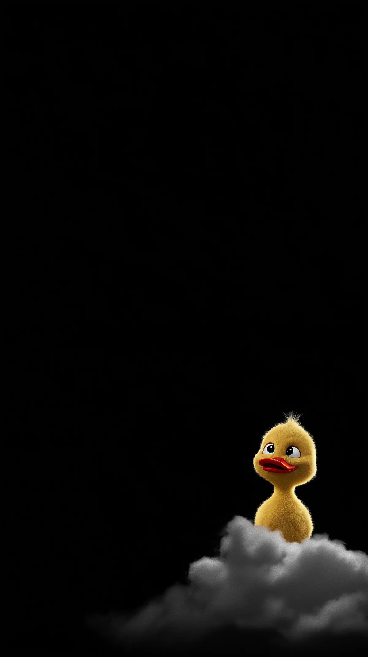 Soft Cloud Duck Wallpaper with Dark Minimal Background wallpaper - Duck Wallpapers | Picmaze