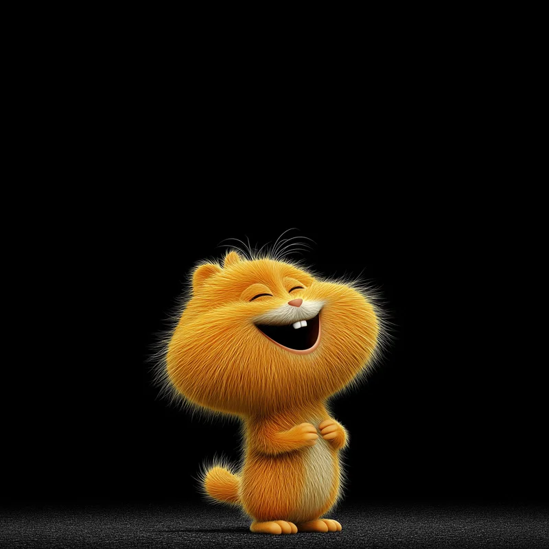 Cute Laughing Hamster Profile Picture with Black Background profile picture