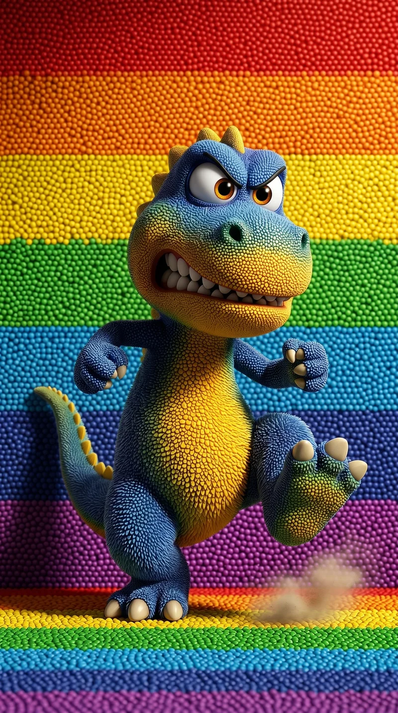 Colorful Angry Dinosaur Wallpaper with Rainbow Texture Art - Fantasy Wallpaper mobile Wallpaper | Picmaze