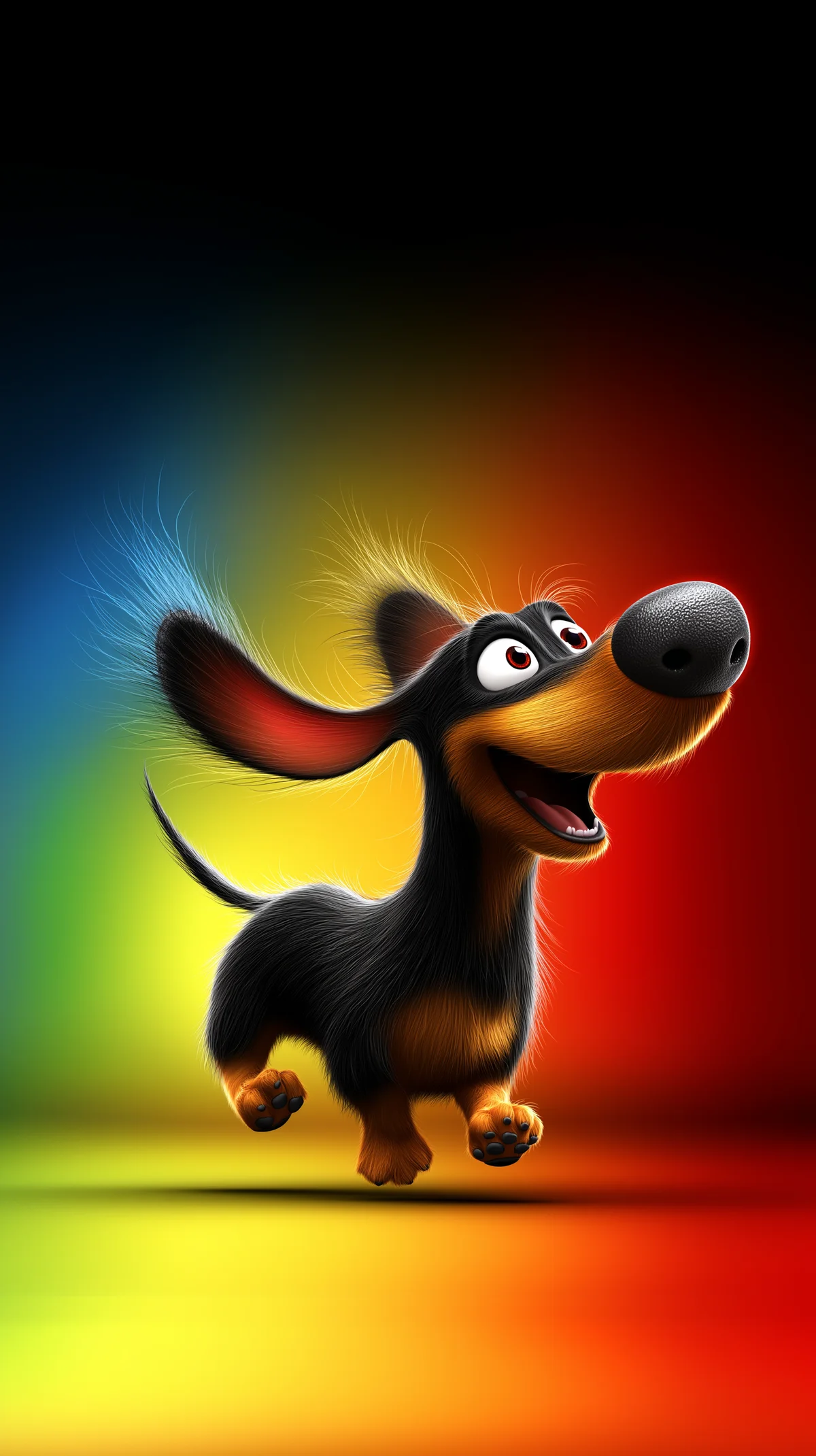 Joyful Cartoon Puppy Color Gradient Cute HD Wallpaper wallpaper - Dogs wallpaper | Picmaze