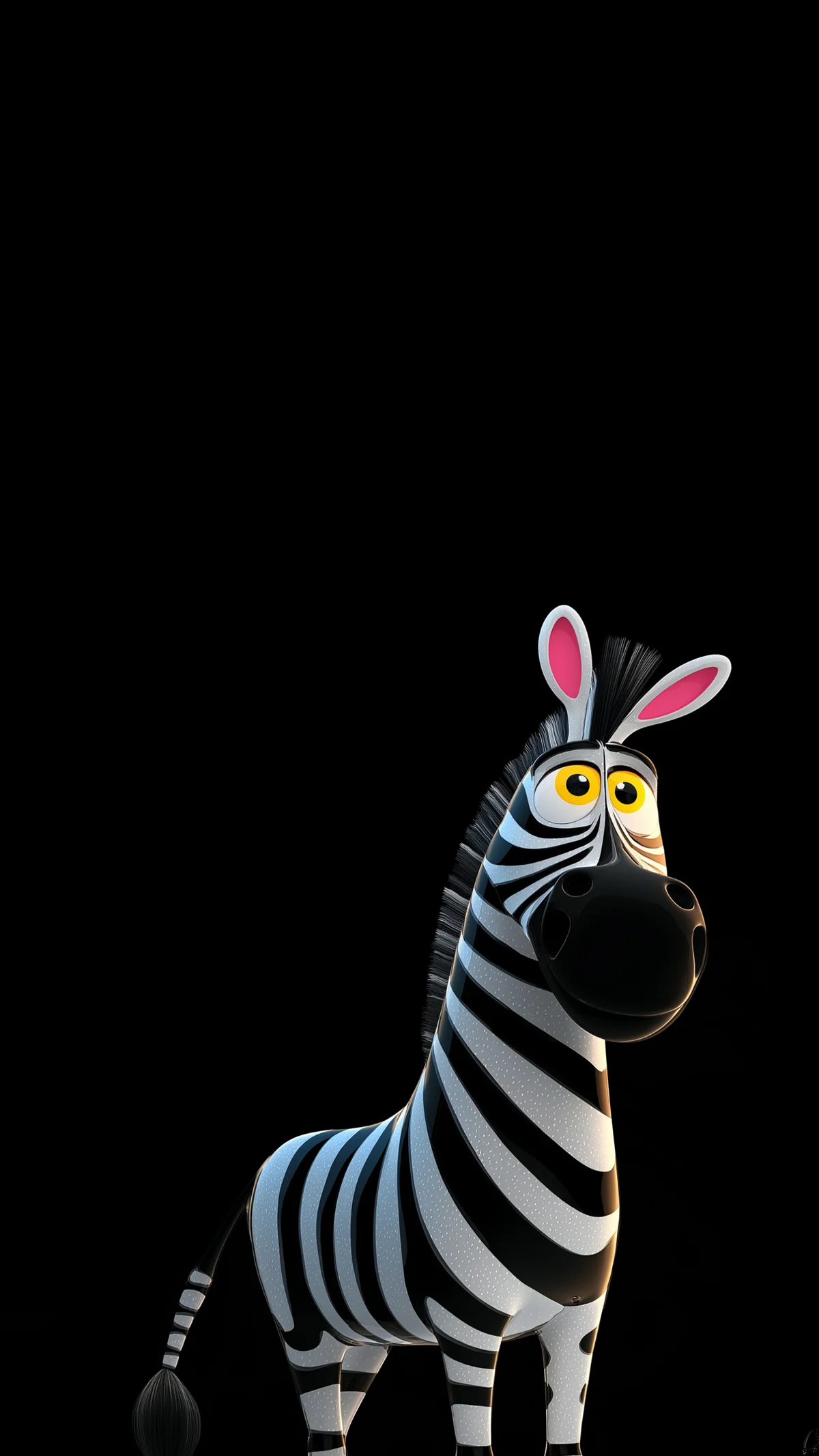 Cute Cartoon Zebra Wallpaper with Big Eyes Dark Background wallpaper - Zebra wallpapers | Picmaze