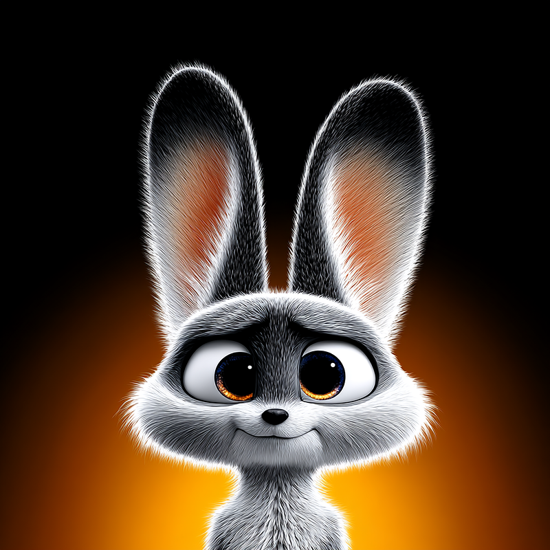 Cute Big-Eyed Bunny 4K Cartoon Profile Picture profile picture