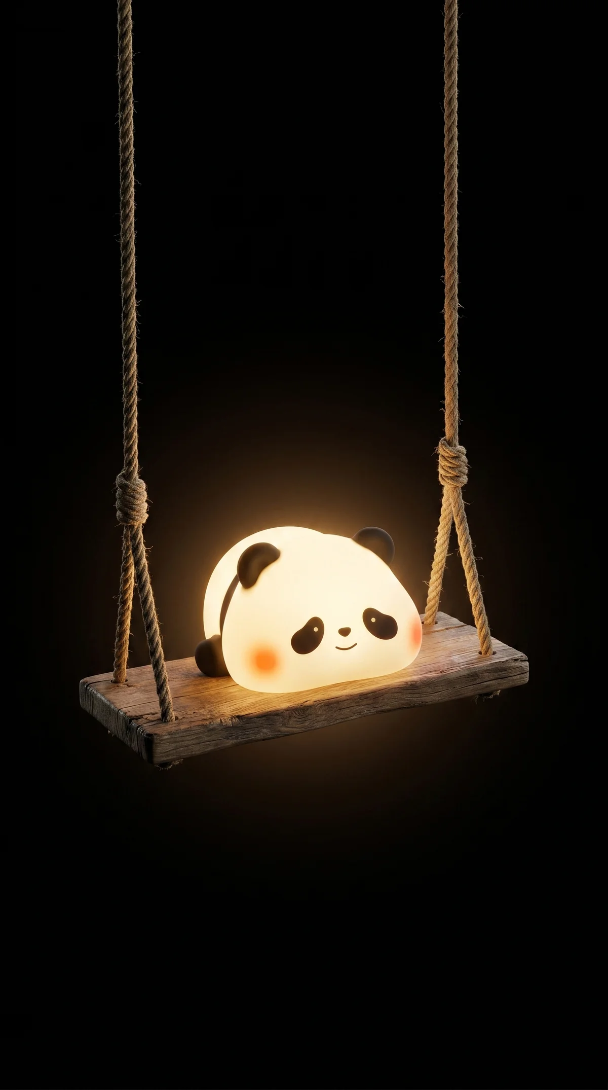 Warm Panda Swing Wallpaper with Cozy Night Glow wallpaper - Panda Wallpapers | Picmaze