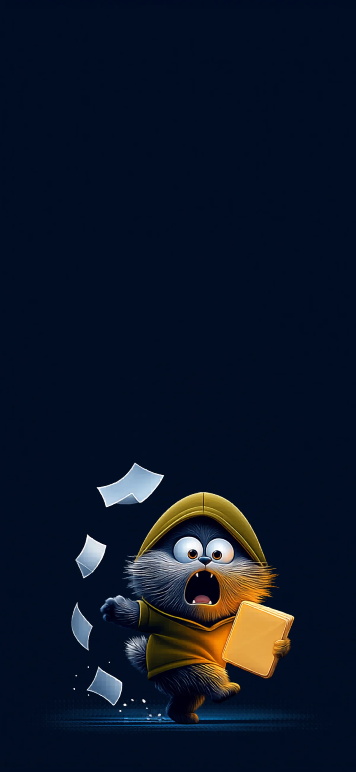 Cute 3D Cartoon Cat Running Dark Aesthetic iPhone Wallpaper wallpaper - ios wallpapers | Picmaze