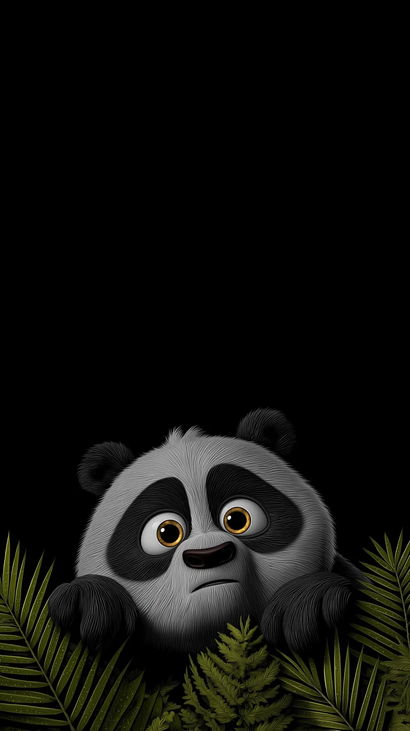 Cute Panda in Dark Jungle Aesthetic Wallpaper HD - Panda Wallpapers mobile Wallpaper | Picmaze