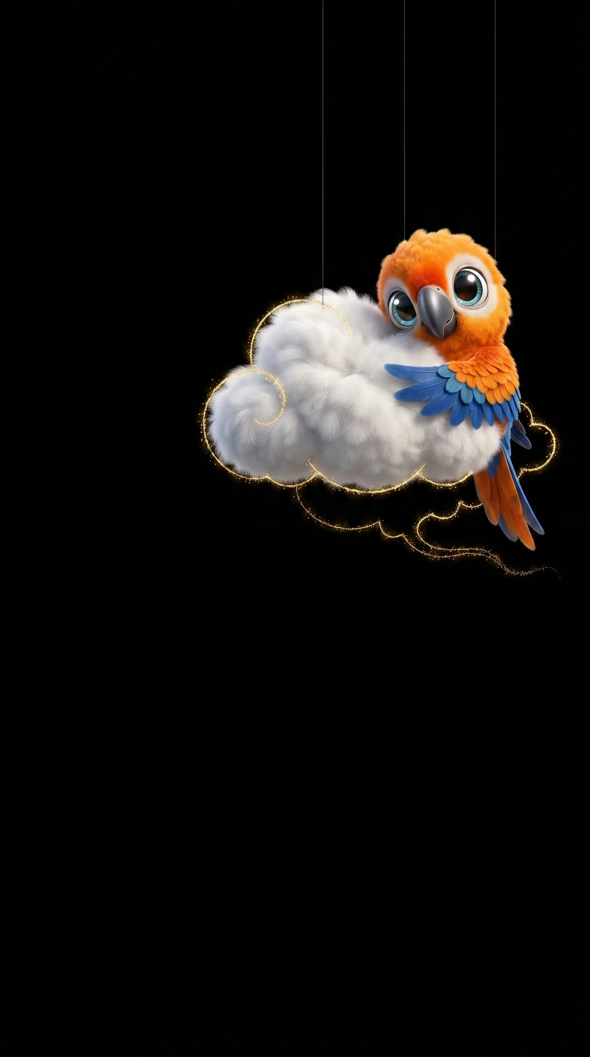 Dreamy Baby Parrot Cloud Wallpaper for AMOLED Screens wallpaper - parrots | Picmaze