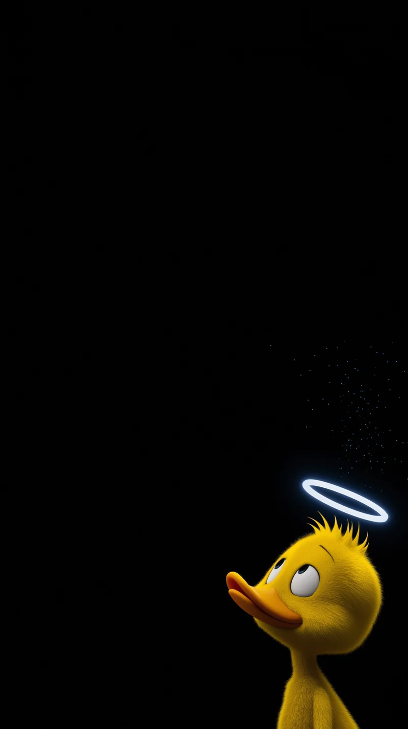 Minimal Angel Duck Wallpaper for Dark AMOLED Screens - Duck Wallpapers mobile Wallpaper | Picmaze