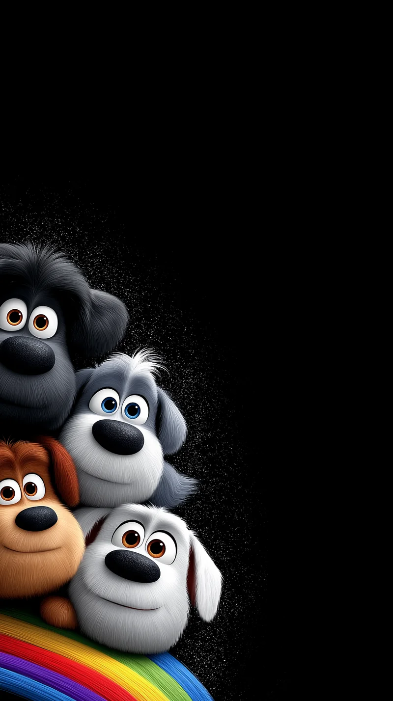 Minimal Cute Dog Wallpaper with Dark Space Aesthetic Wallpaper | Picmaze