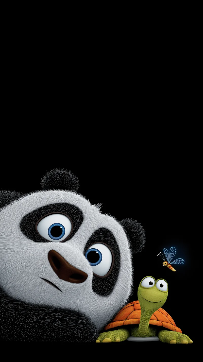 Cute Panda and Turtle with Firefly 3D Wallpaper HD - 3D Wallpaper mobile Wallpaper | Picmaze