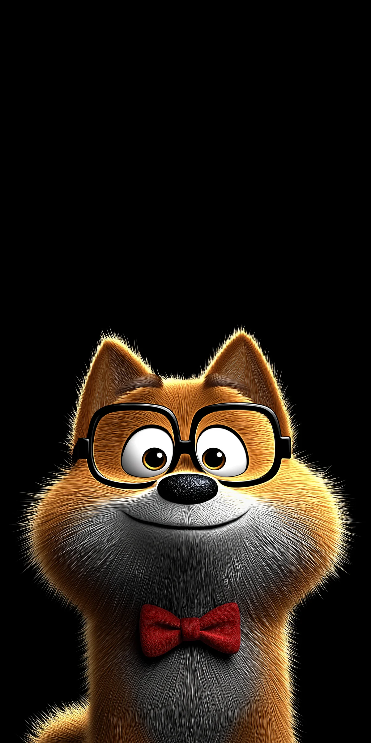 Cute Nerd Fox Wallpaper with Glasses and Bow Tie wallpaper - ios wallpapers | Picmaze