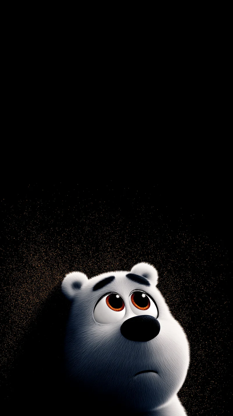 Moody Polar Bear Wallpaper with Dark Minimal Glow - polar bear wallpapers mobile Wallpaper | Picmaze