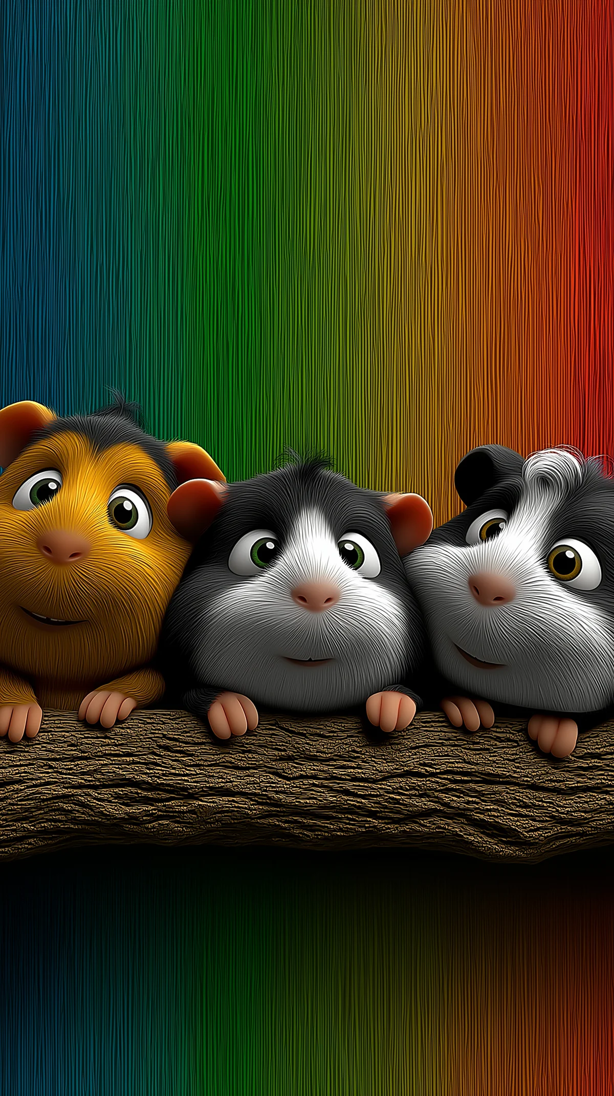 Rainbow Guinea Pig Trio Cute Aesthetic Wallpaper HD wallpaper - Cute Animal Wallpapers | Picmaze