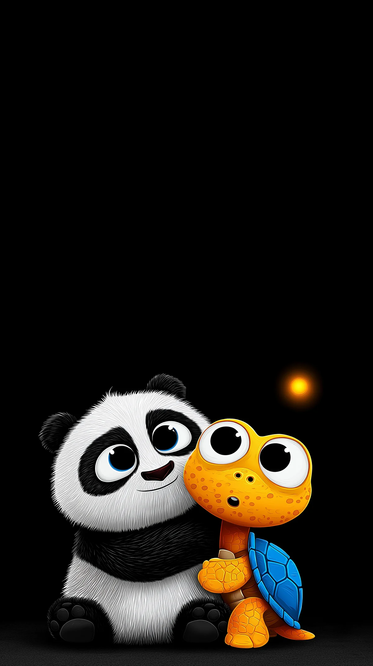 Cute Panda and Orange Turtle 3D Cartoon Wallpaper HD wallpaper - 3D Wallpaper | Picmaze