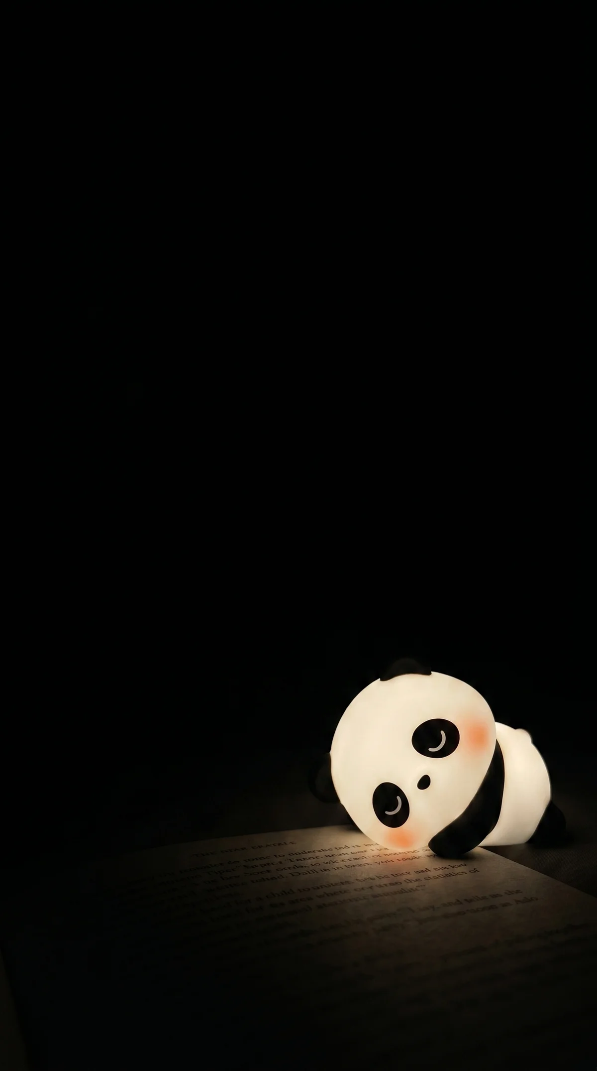 Sleepy Panda Reading Light Wallpaper for Cozy Dark Screens wallpaper - Panda Wallpapers | Picmaze