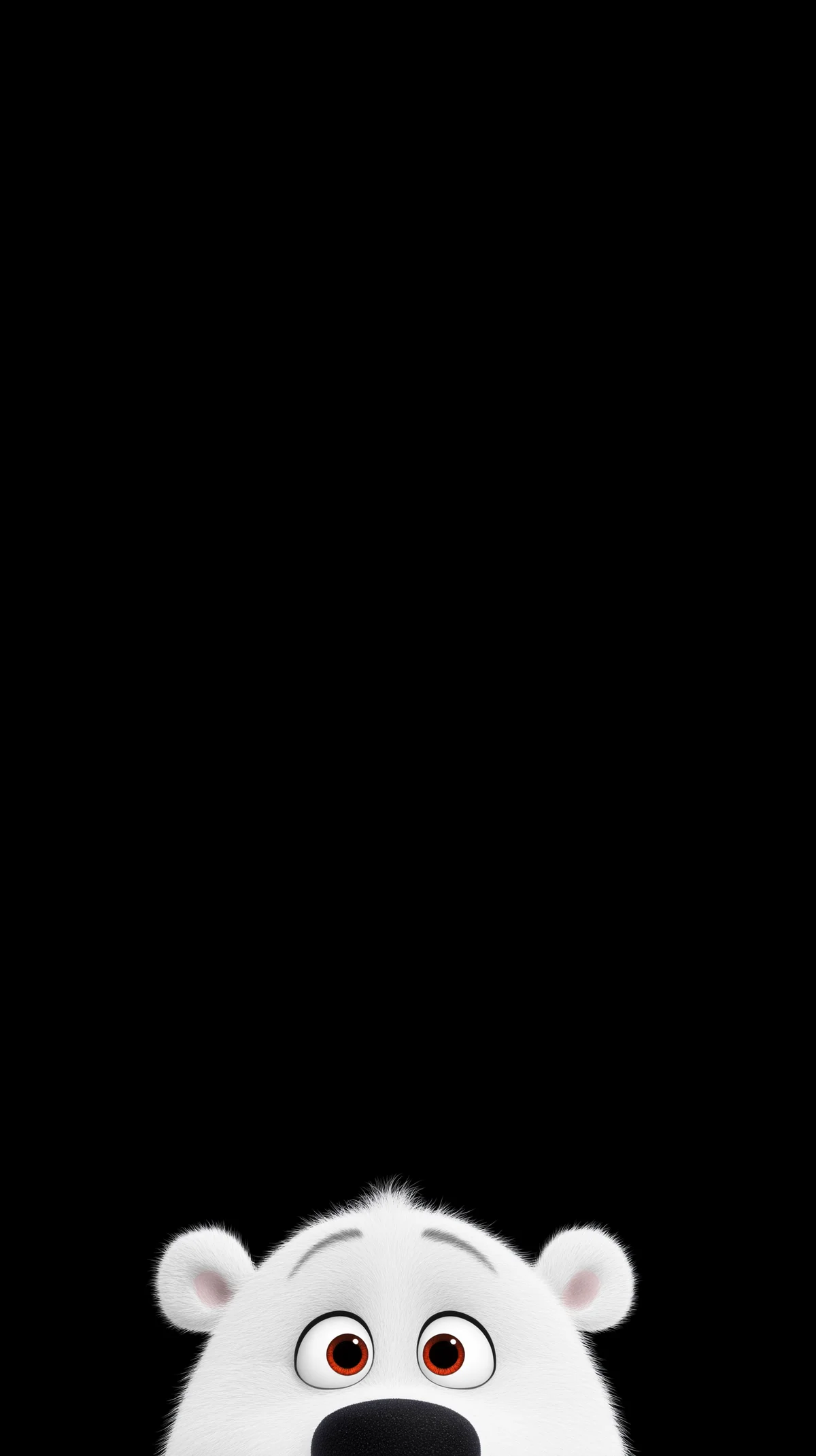 Cute Polar Bear Peek Minimal AMOLED Phone Wallpaper wallpaper - polar bear wallpapers | Picmaze