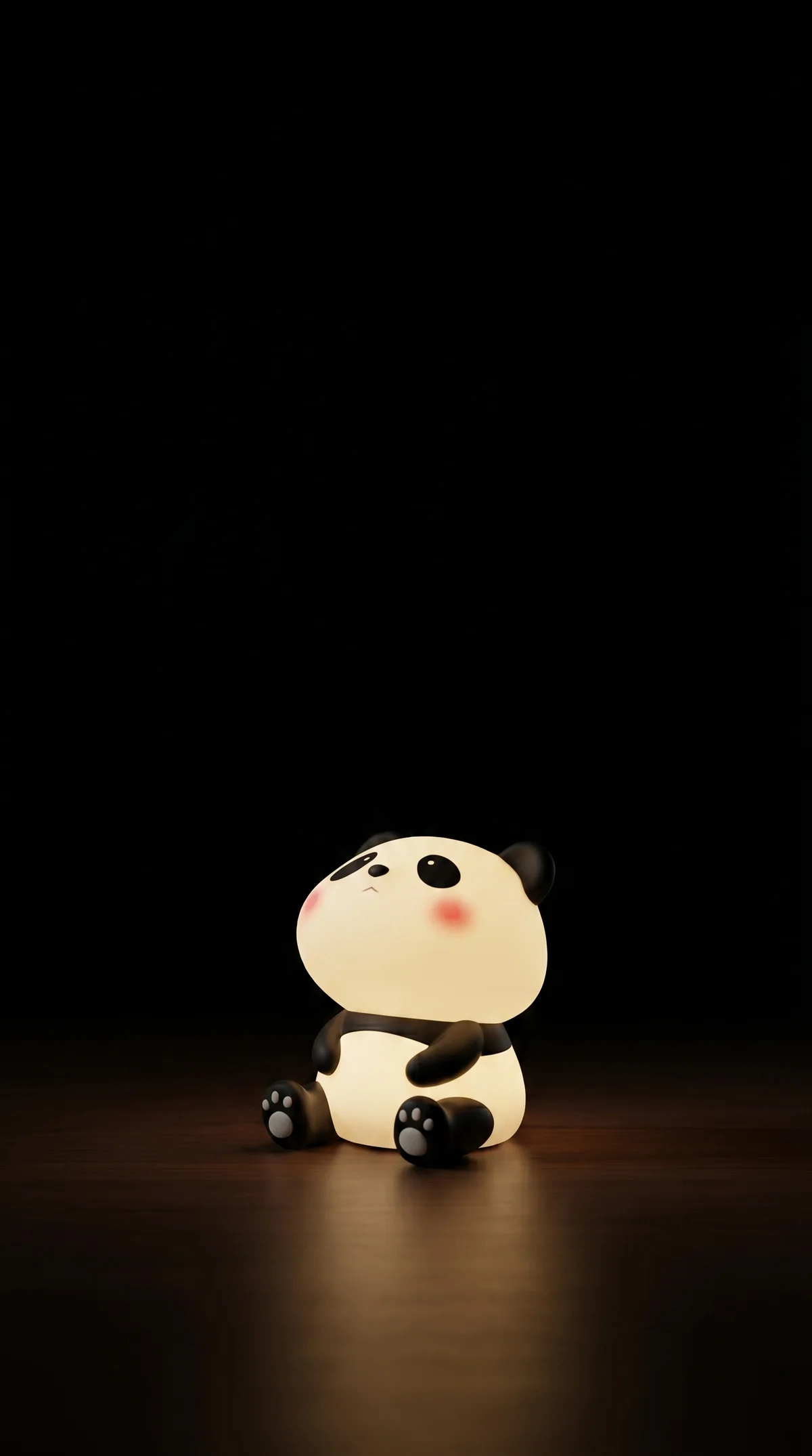 Minimal Glowing Panda Wallpaper with Cozy Dark Vibes wallpaper - Panda Wallpapers | Picmaze
