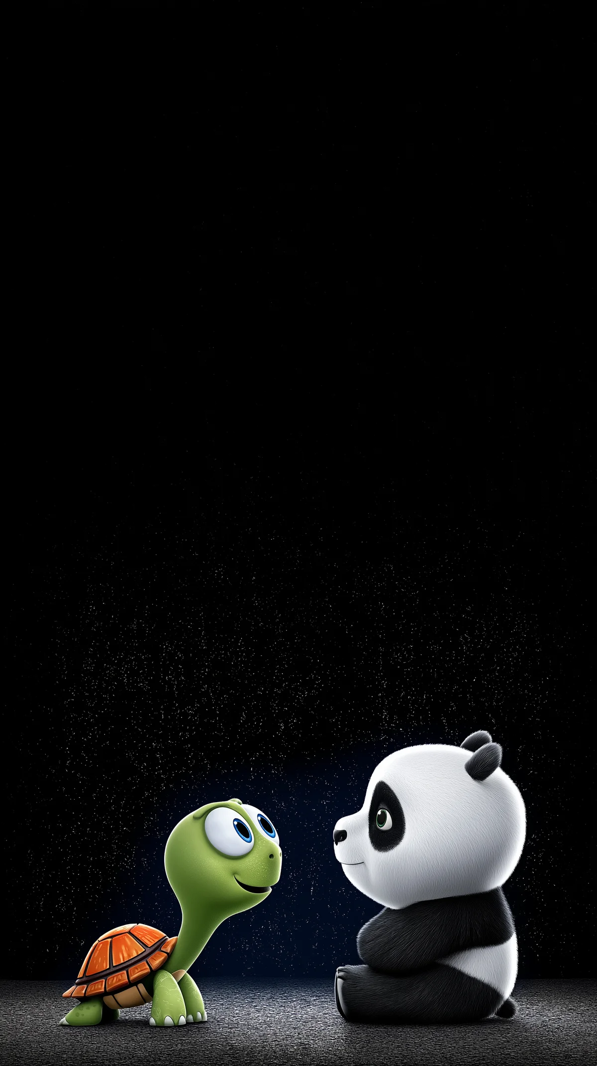Cute Panda and Turtle Under Starry Night 3D Wallpaper wallpaper - 3D Wallpaper | Picmaze