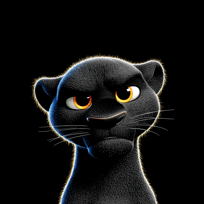 Fierce Black Panther 4K Cartoon Profile Picture profile picture