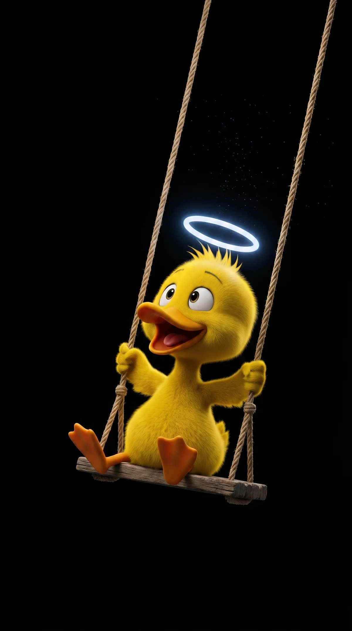 Cute Halo Duck Swing Wallpaper in Dark Aesthetic Style wallpaper - Duck Wallpapers | Picmaze
