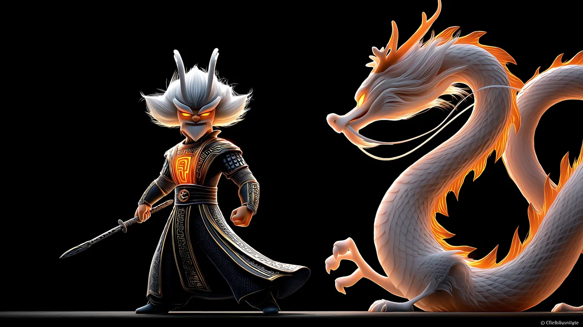 Mystic Dragon Master Wallpaper with Fiery Spirit Energy wallpaper - Fantasy Wallpaper | Picmaze