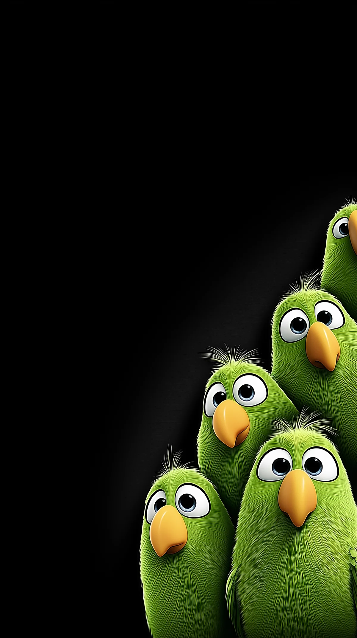Creative Green Parrot Circle Minimal Dark Wallpaper HD wallpaper - parrots | Picmaze