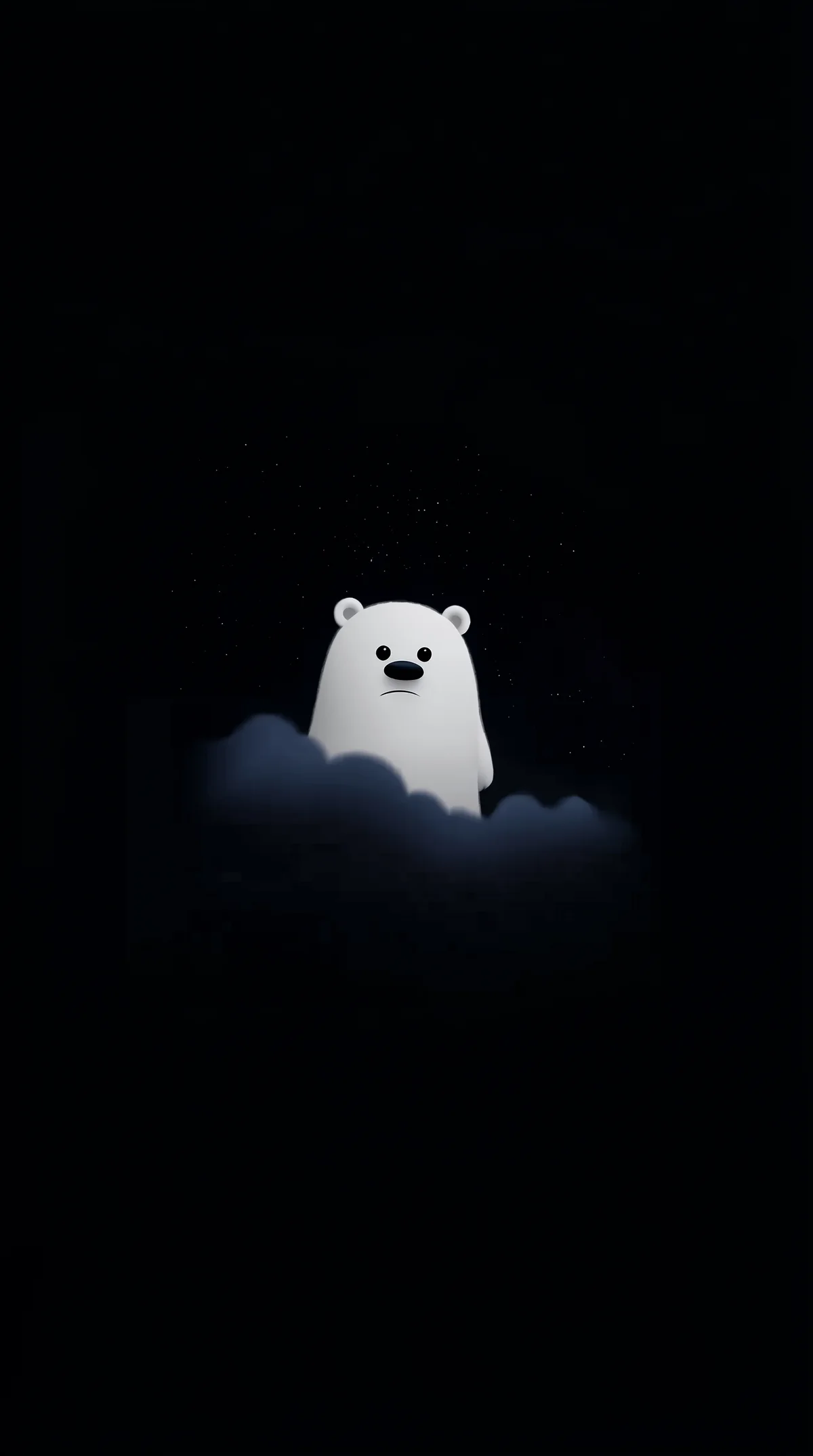 Lonely Polar Bear Cloud Wallpaper for AMOLED Phones wallpaper - polar bear wallpapers | Picmaze