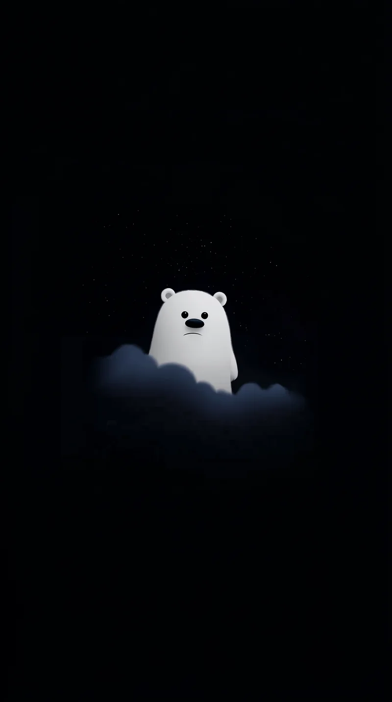 Lonely Polar Bear Cloud Wallpaper for AMOLED Phones - polar bear wallpapers mobile Wallpaper | Picmaze