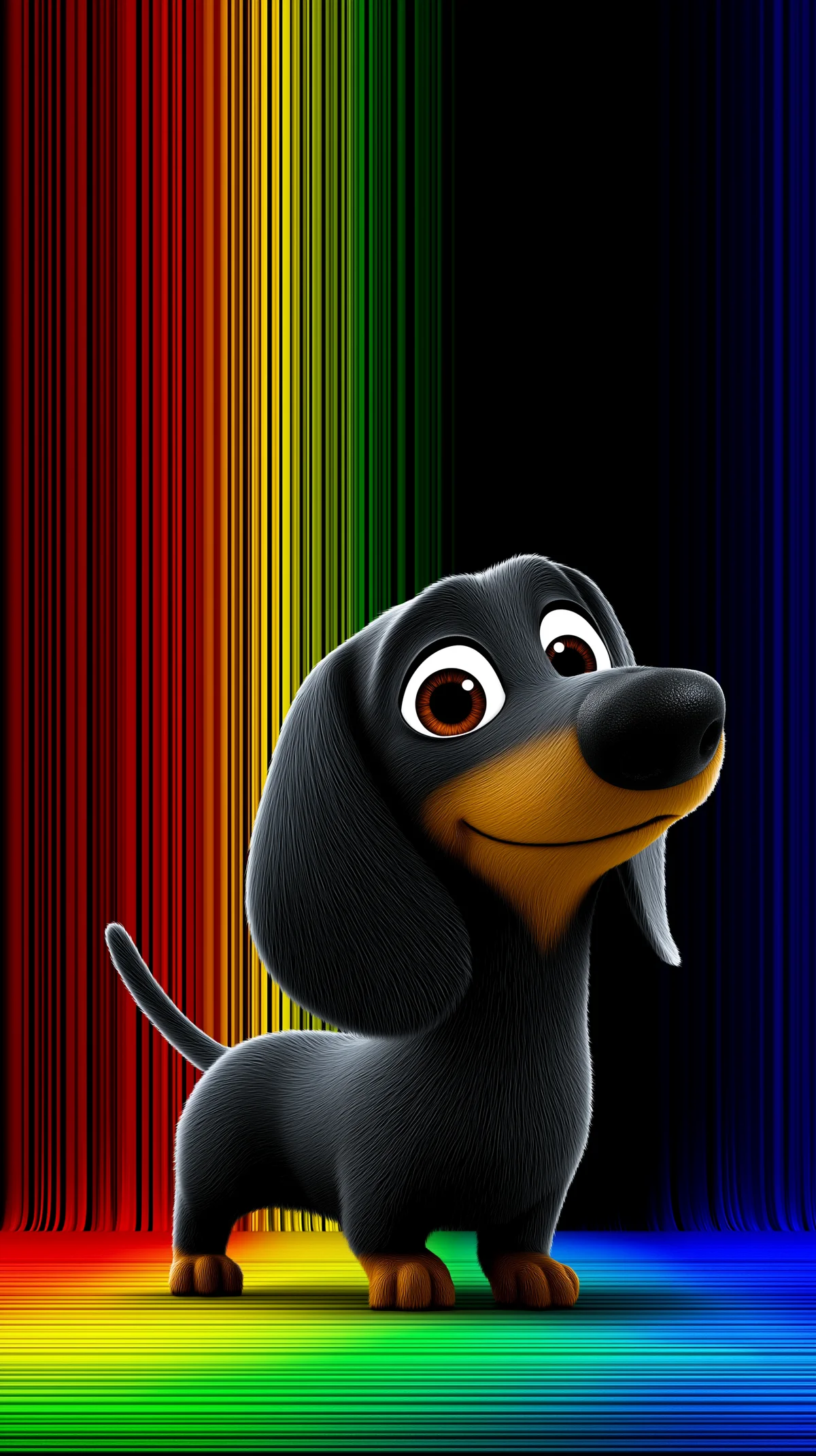 Adorable Cartoon Puppy Rainbow Gradient Cute HD Wallpaper wallpaper - Dogs wallpaper | Picmaze