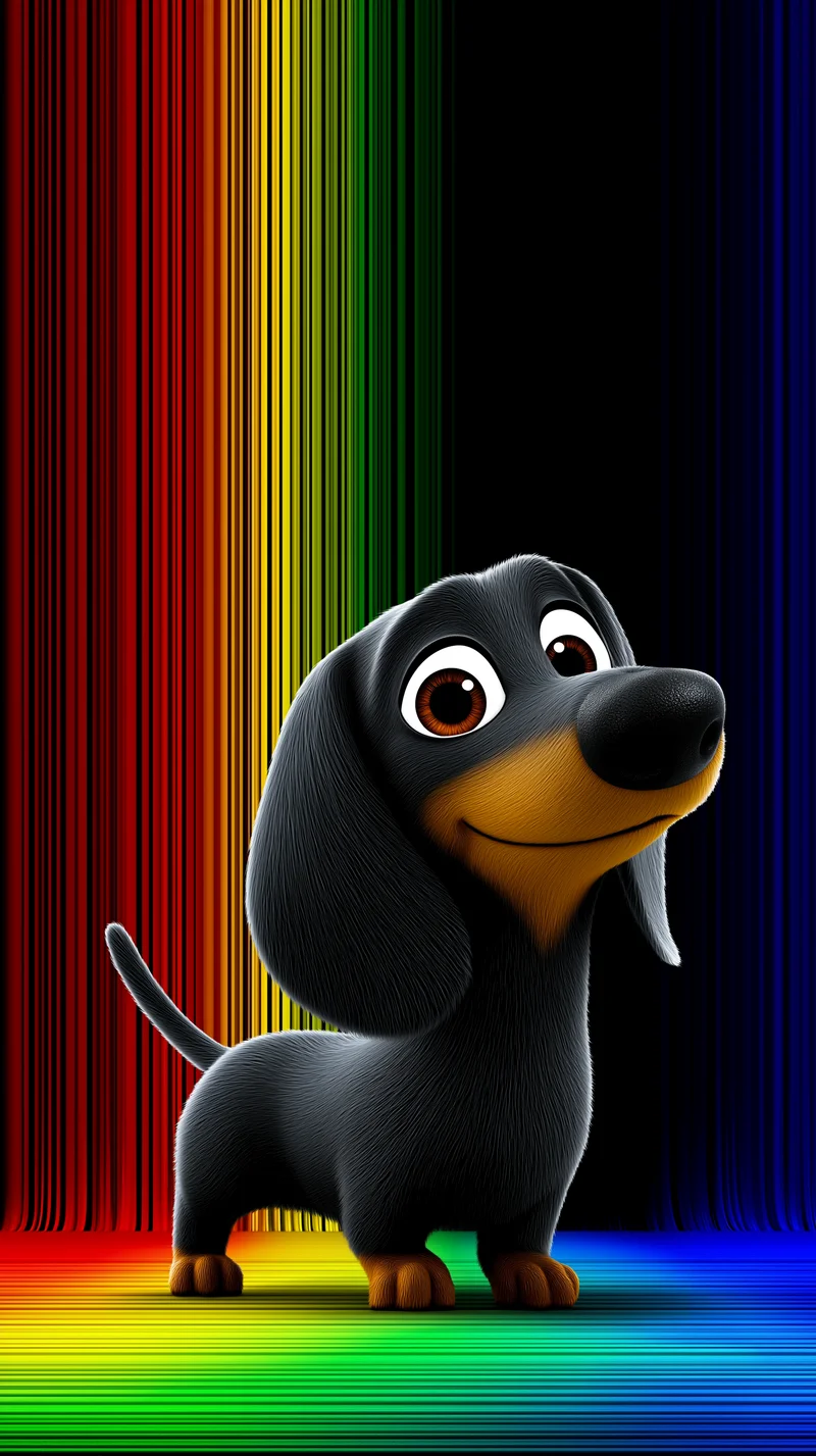 Adorable Cartoon Puppy Rainbow Gradient Cute HD Wallpaper - Dogs wallpaper mobile Wallpaper | Picmaze