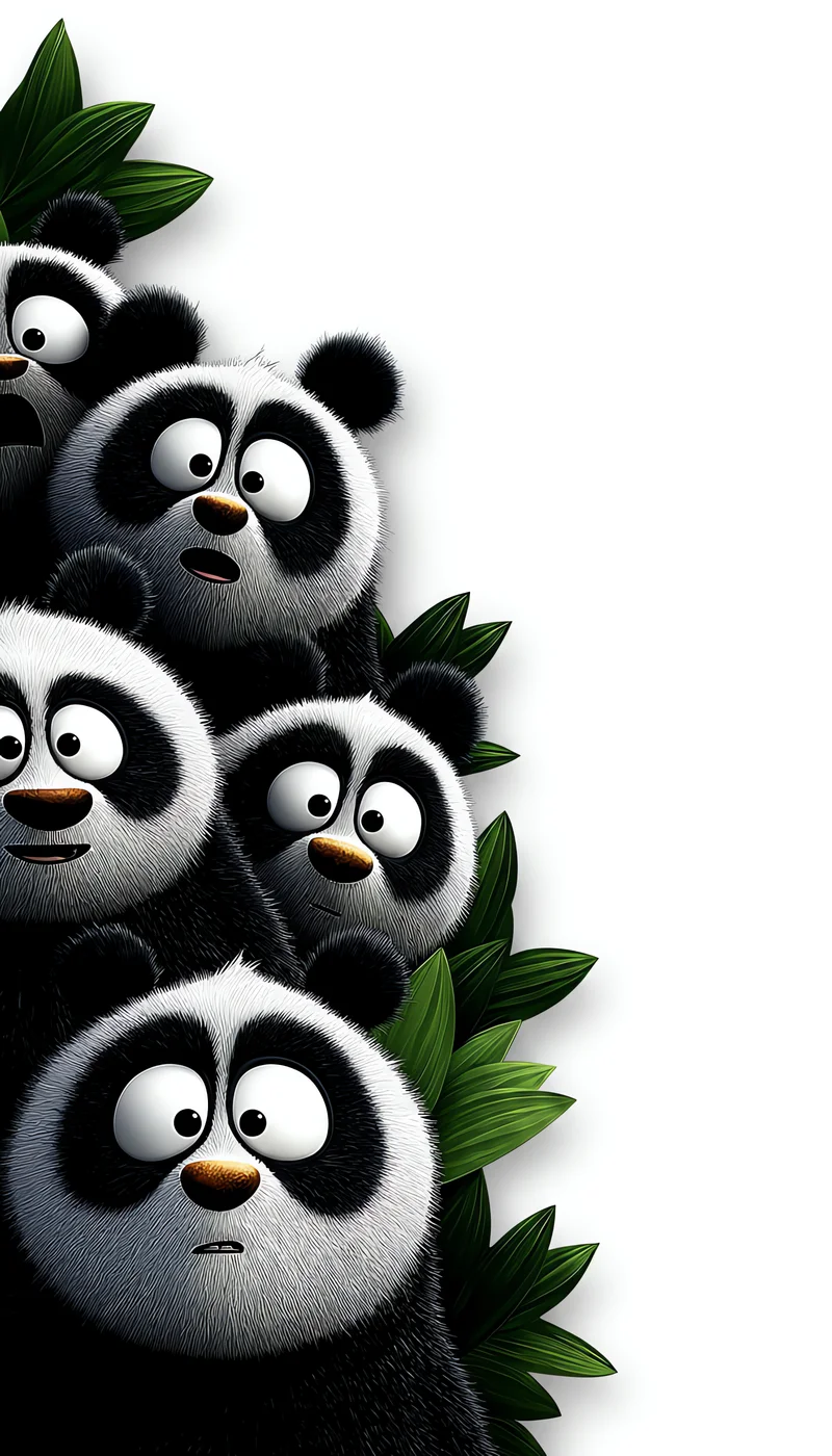 Funny Panda Faces Minimal Edge Design Clean Phone Wallpaper - Panda Wallpapers mobile Wallpaper | Picmaze