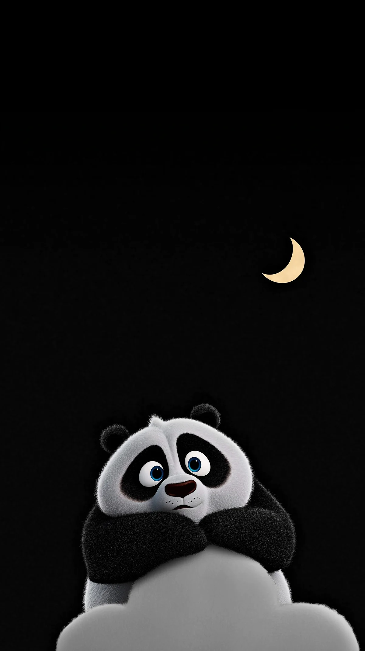 Cute Panda Moon Wallpaper with Dark Night Aesthetic wallpaper - Panda Wallpapers | Picmaze
