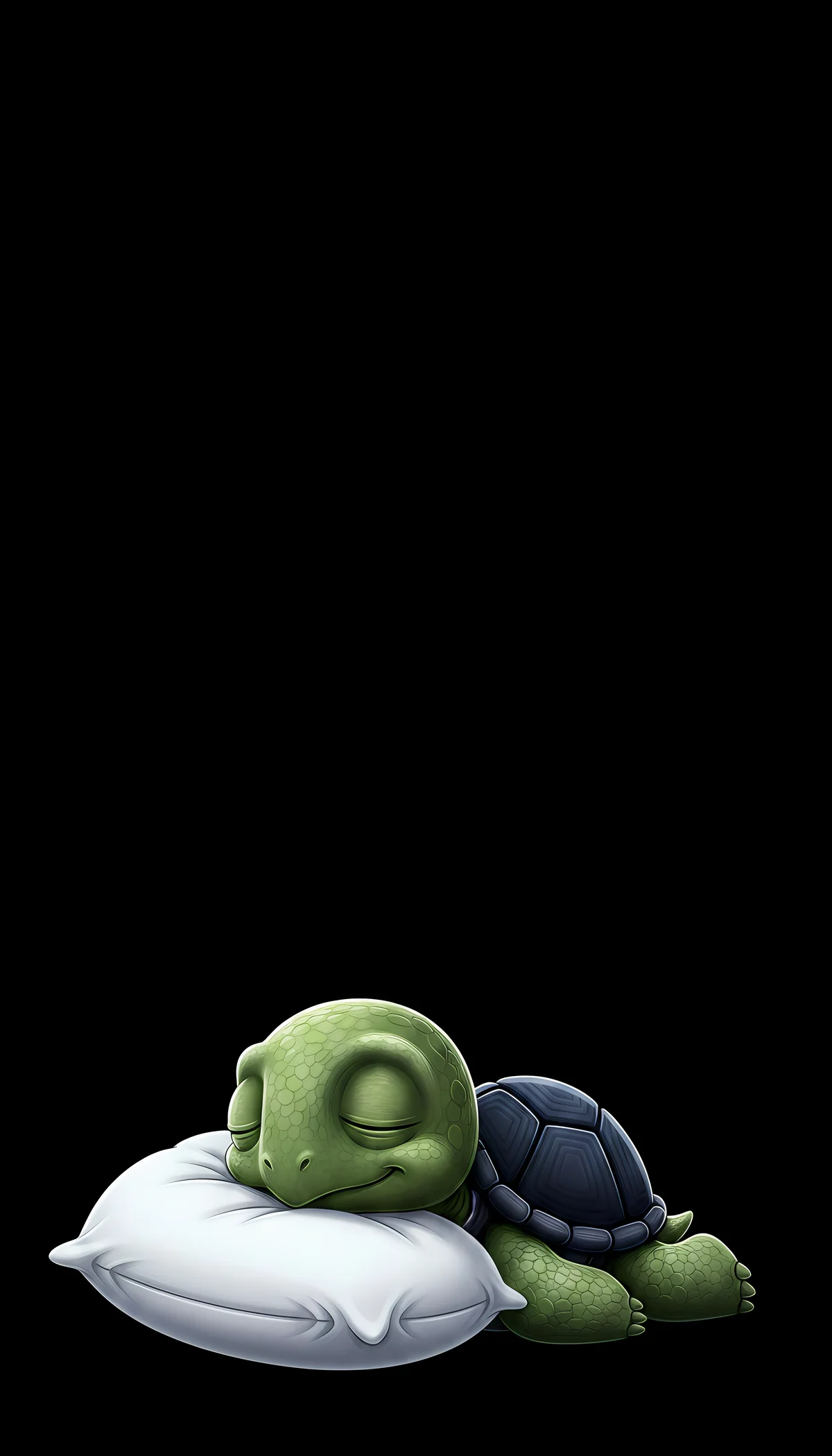 Sleeping Turtle Cute Minimal Dark AMOLED Wallpaper wallpaper - Turtle | Picmaze
