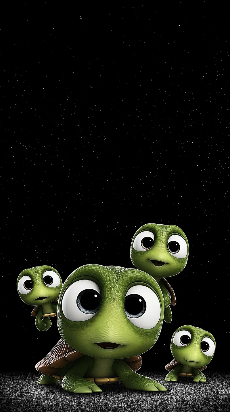 Cute Turtle Space Night Wallpaper 4K Dark HD - Turtle mobile Wallpaper | Picmaze