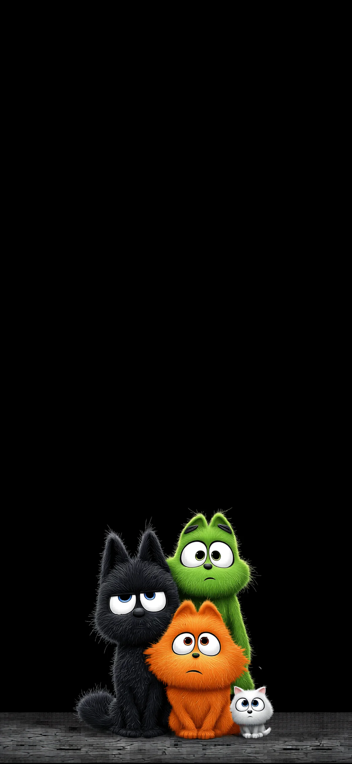 Moody Cute Cat Squad Minimal Dark Background Wallpaper wallpaper - ios wallpapers | Picmaze