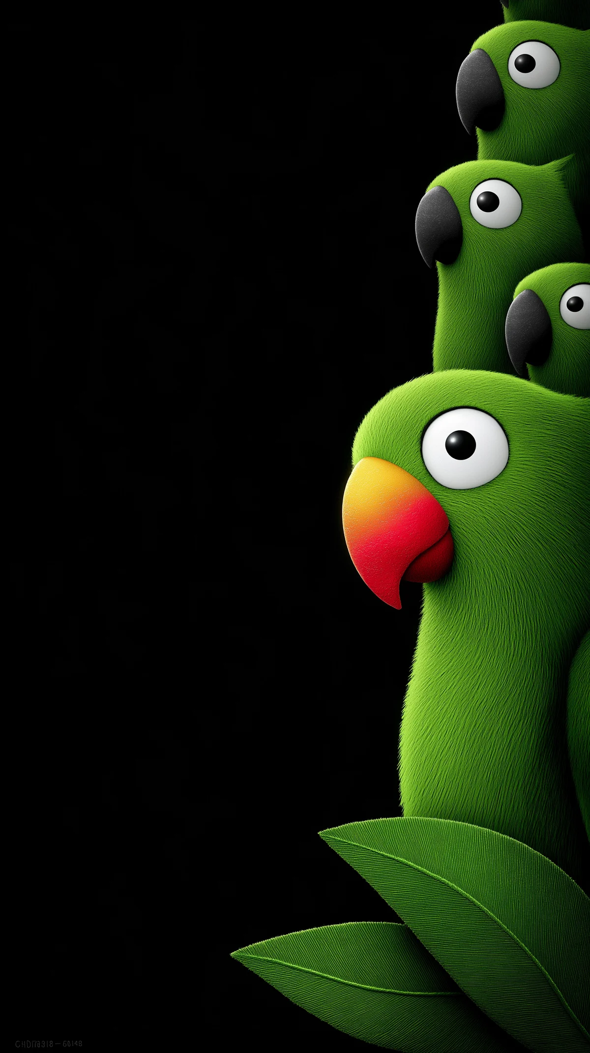 Minimal Green Parrot Edge Wallpaper Dark Aesthetic HD wallpaper - parrots | Picmaze