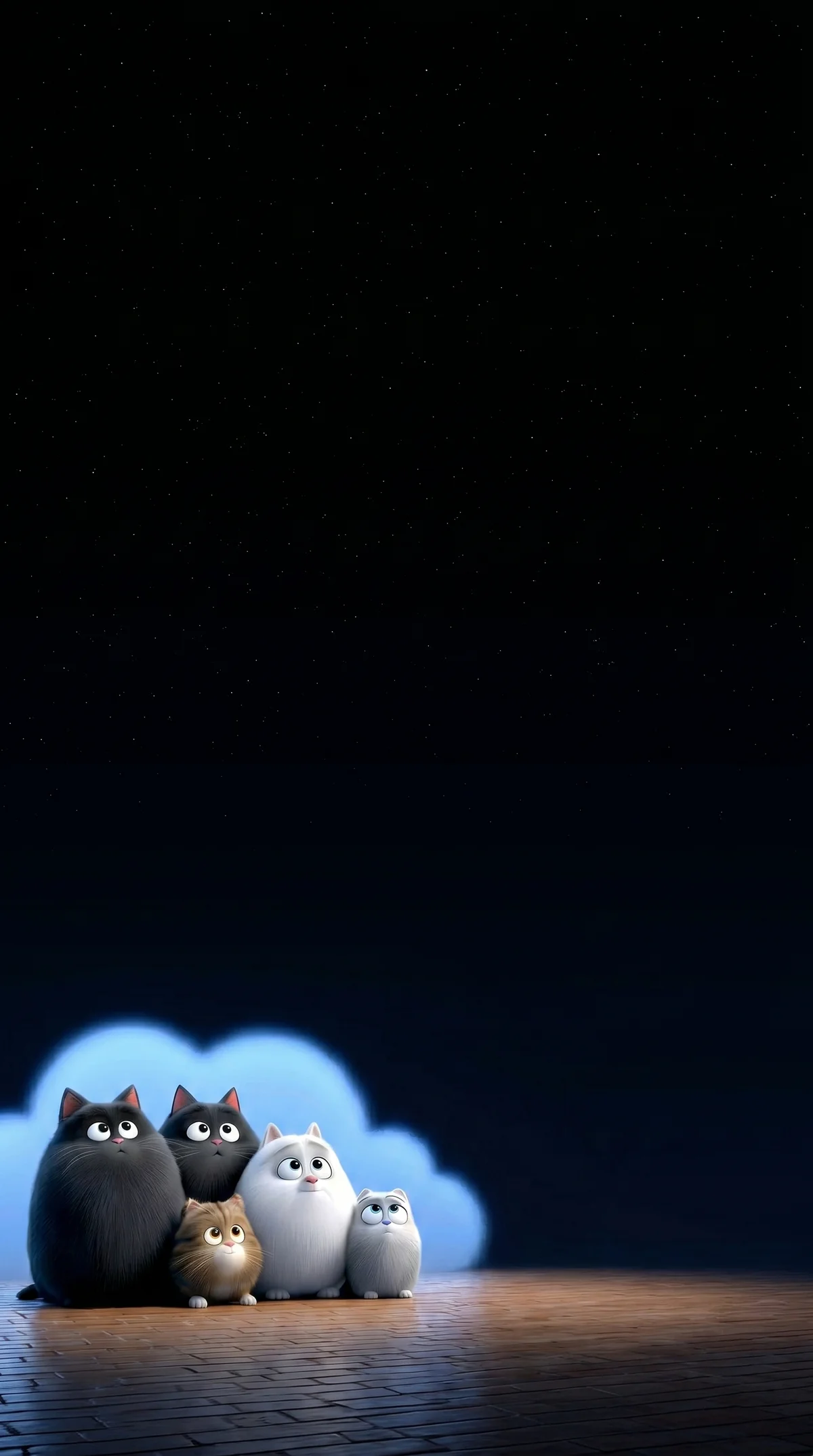 Starry Night Cats Minimal Sky Aesthetic 4K Wallpaper wallpaper - Cat Wallpapers | Picmaze