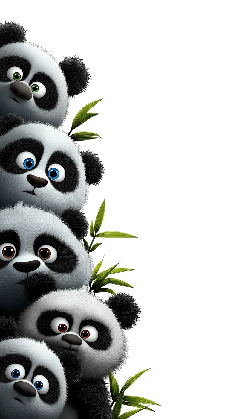 Minimal Panda Line Art with Colorful Eyes Cute Wallpaper - Panda Wallpapers mobile Wallpaper | Picmaze