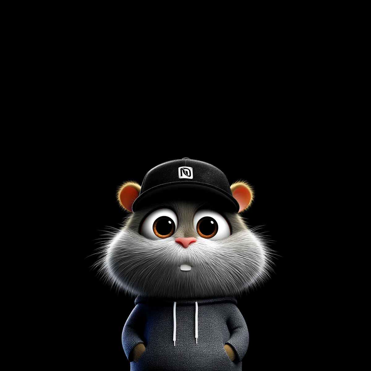 Cute Hoodie Hamster Wallpaper with Black Aesthetic Style wallpaper - profile-pictures | Picmaze