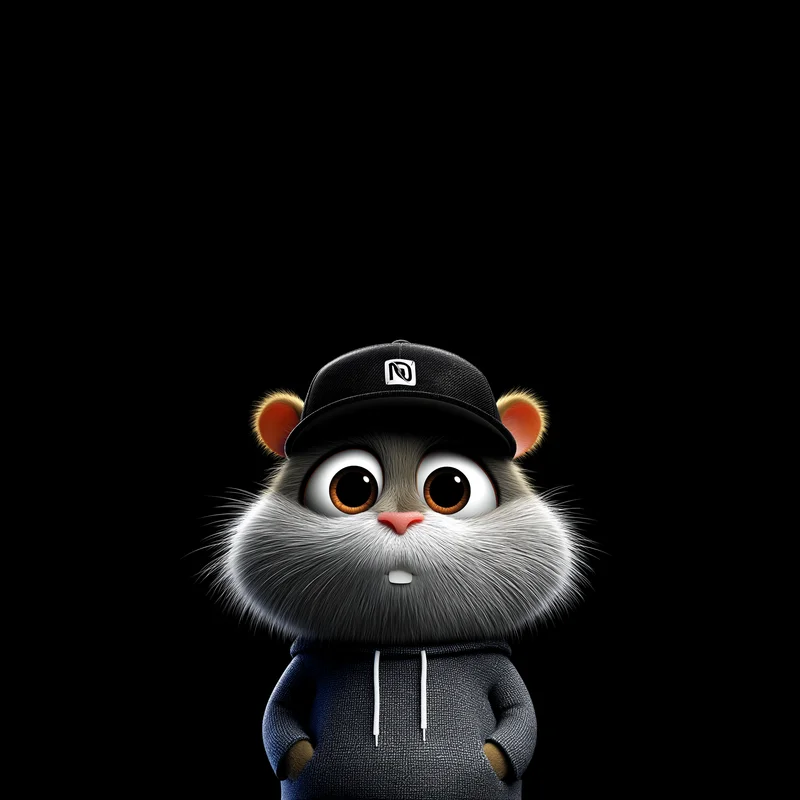 Cute Hoodie Hamster Wallpaper with Black Aesthetic Style profile picture