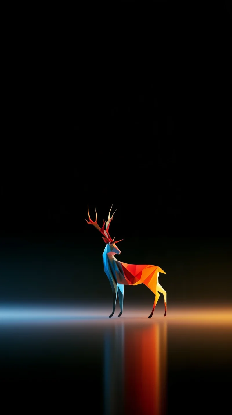 Geometric Low Poly Stag Minimalist AMOLED Phone Wallpaper - Deer wallpapers  mobile Wallpaper | Picmaze