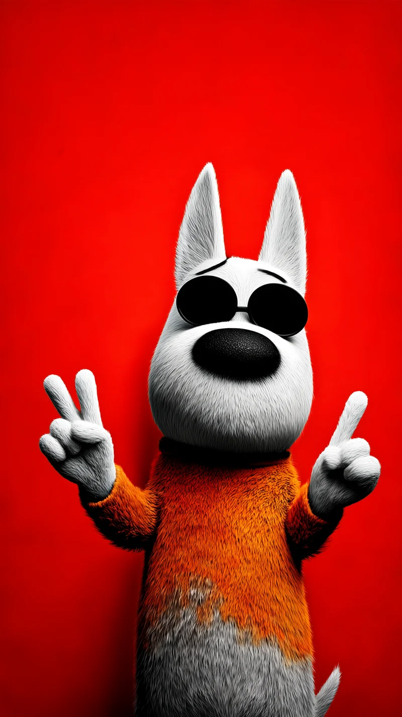 White Dog Sunglasses Red Background 4K Phone Wallpaper - Dogs wallpaper mobile Wallpaper | Picmaze