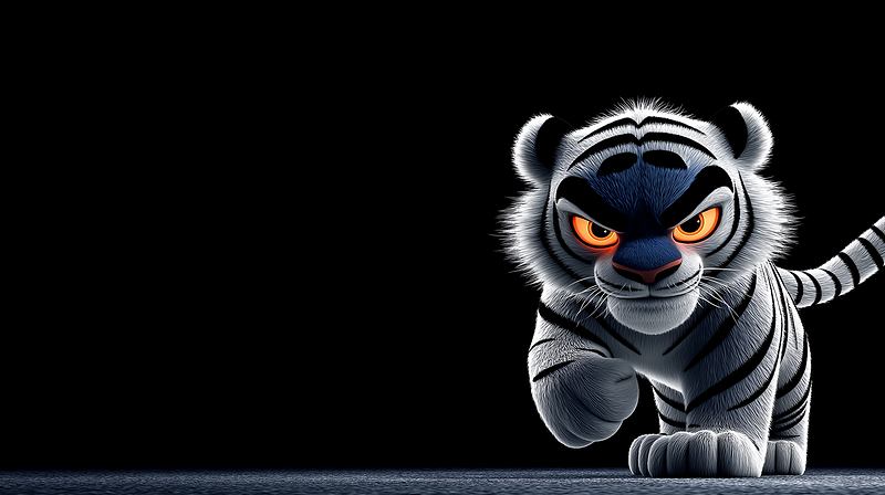 White Tiger 4K Dark Fantasy Wallpaper HD - 3D Wallpaper desktop Wallpaper | Picmaze